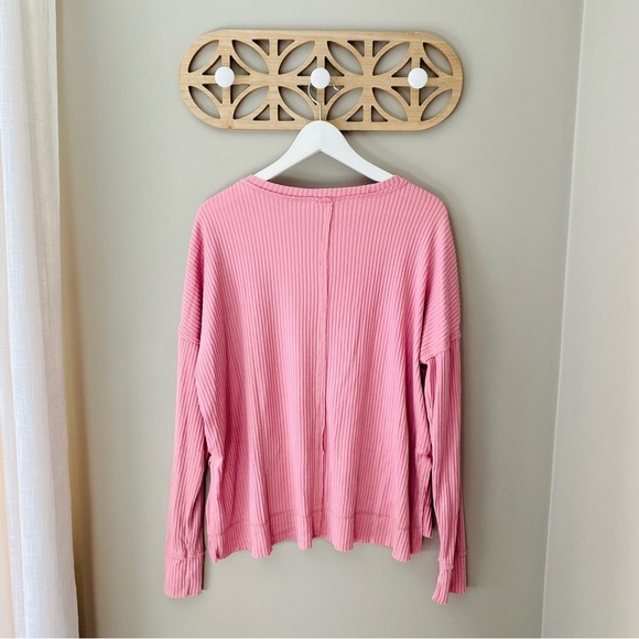wild fable V-Neck Long Sleeve Top Pink Sz Small - Picture 6 of 8